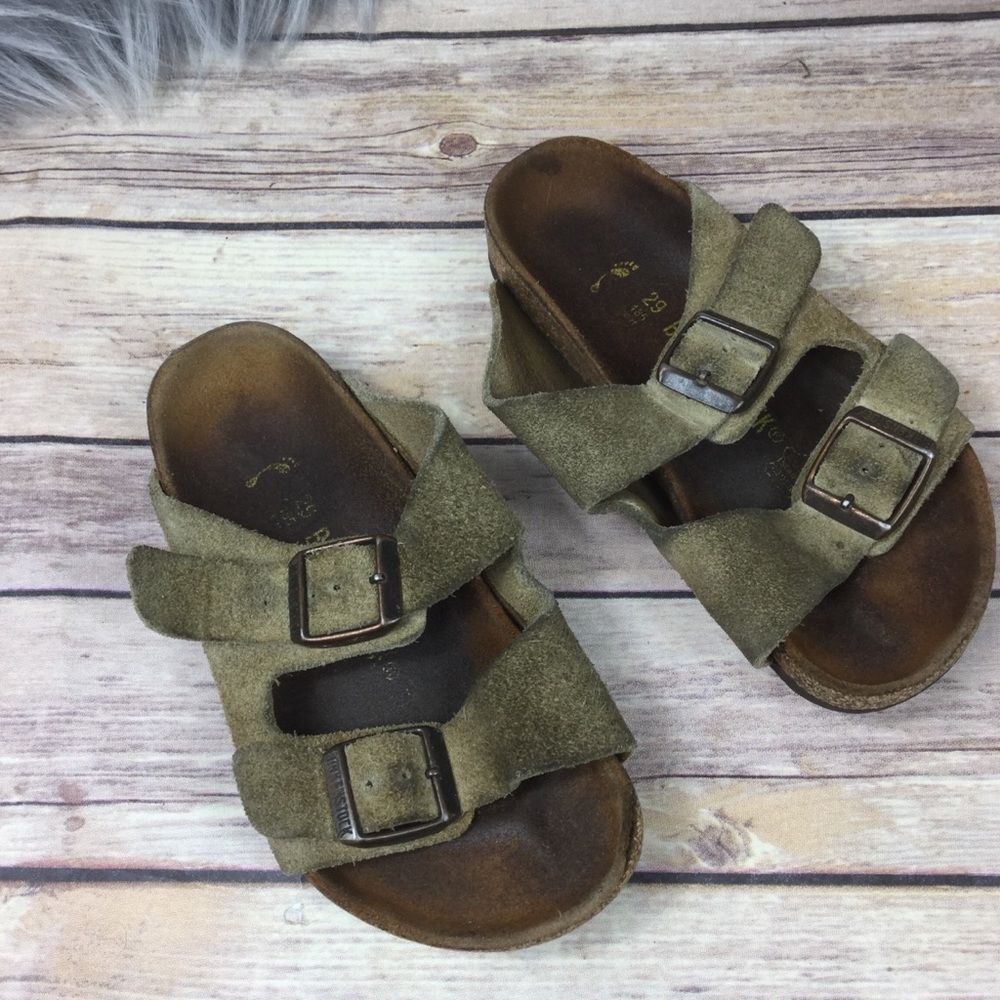 Birkenstock Boys Arizona Birko-Flor Nubuck Sandals